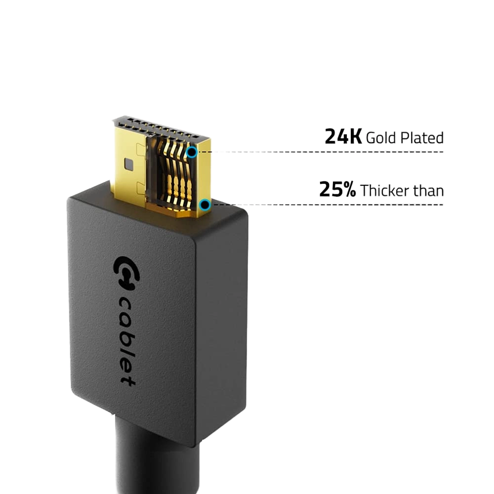Cablet HDMI Cable 3m 4K 60Hz  With Ethernet 18 Gbps Speed view 4
